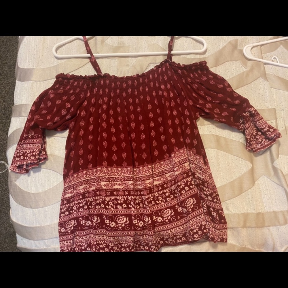 Maroon off shoulder